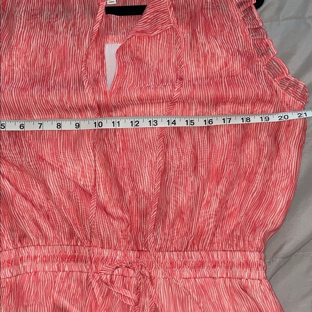 Pinch Red-Coral Ruffle Mini Dress - Picture 10 of 11